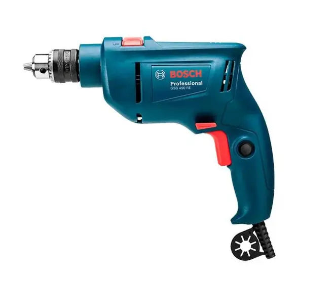Furadeira Industrial Impacto 3/8 Reversão 450W GSB 450RE + Estojo 41 Peças X-Line BOSCH